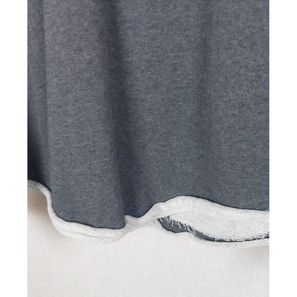 Natural Life Sweatshirt Womens L/XL Gray Boho Crochet Trim Raw Hem Cropped Top - Picture 5 of 9